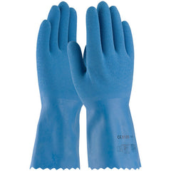 ‎55-1635/XL Coated Supported Gloves - Assurance - Latex Coating with Nylon Liner - Blue Latex Crinkle Grip - Exact Tool & Supply