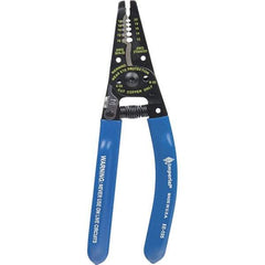 Imperial - 10 AWG to 20 AWG Solid, 22 AWG Stranded Capacity Wire Stripper/Cutter - 7-1/4" OAL, Hardened Steel with Cushion Grip Handle - Exact Tool & Supply