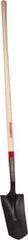 Razor-Back - 12" High x 5-3/4" Wide Tapered Steel Shovel - 48" Long Wood Straight Handle, Rolled - Exact Tool & Supply