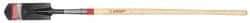 Razor-Back - 12" High x 4-1/4" Wide Tapered Steel Shovel - 48" Long Wood Straight Handle, Rolled - Exact Tool & Supply