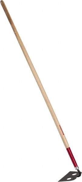 Razor-Back - 6" High x 9" Wide Square Steel Hoe - 66" Long Wood Straight Handle - Exact Tool & Supply