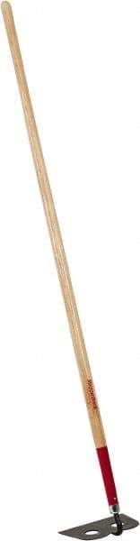 Razor-Back - 6" High x 10" Wide Square Steel Hoe - 66" Long Wood Straight Handle - Exact Tool & Supply