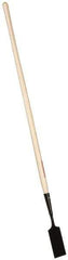 Razor-Back - 3-3/4 Inch Wide Blade x 6 Inch High Blade Sidewalk and Ice Scraper - 48 Inch Long Ash, Straight Handle - Exact Tool & Supply