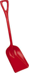 Remco - 14" High x 11" Wide Square Plastic Shovel - 38" Long Plastic D-Grip Handle - Exact Tool & Supply