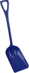 Remco - 14" High x 11" Wide Square Plastic Shovel - 38" Long Plastic D-Grip Handle - Exact Tool & Supply
