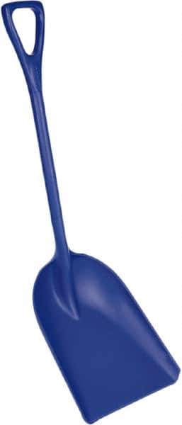 Remco - 17" High x 14" Wide Square Plastic Shovel - 42" Long Plastic D-Grip Handle - Exact Tool & Supply