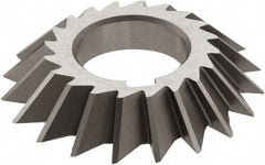 Keo - 3" Diam x 1/2" Width of Cut, 60° Included Angle, Arbor Connection, High Speed Steel Single Angle Cutter - Right Hand Cut, TiN Coated - Exact Tool & Supply