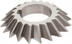 Keo - 3" Diam x 1/2" Width of Cut, 60° Included Angle, Arbor Connection, High Speed Steel Single Angle Cutter - Left Hand Cut, TiN Coated - Exact Tool & Supply