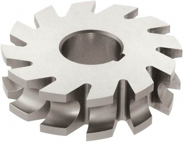 Keo - 1/16" Radius, 1/8" Circle Diam, 2-1/4" Cutter Diam, 1/4" Cutting Width, Arbor Connection, Concave Radius Cutter - High Speed Steel, TiN Finish, Form Relieved, 16 Teeth - Exact Tool & Supply