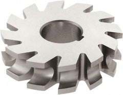 Keo - 1/16" Radius, 1/8" Circle Diam, 2-1/4" Cutter Diam, 1/4" Cutting Width, Arbor Connection, Concave Radius Cutter - High Speed Steel, TiN Finish, Form Relieved, 16 Teeth - Exact Tool & Supply