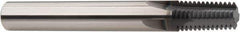 Niagara Cutter - 3/8-18 Thread, 5/16" Shank Diam, AlCrN Coating, Solid Carbide Straight Flute Thread Mill - 3 Flutes, 3" OAL, 3/8" Min Noml Diameter - Exact Tool & Supply