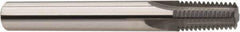 Niagara Cutter - 1/4-18 Thread, 5/16" Shank Diam, AlCrN Coating, Solid Carbide Straight Flute Thread Mill - 3 Flutes, 3" OAL, 1/4" Min Noml Diameter - Exact Tool & Supply