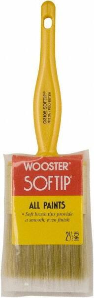 Wooster Brush - 2-1/2" Synthetic General Purpose Paint Brush - 2-7/16" Bristle Length, Plastic Handle - Exact Tool & Supply