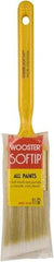 Wooster Brush - 1-1/2" Synthetic Sash Brush - 2-3/16" Bristle Length, Plastic Handle - Exact Tool & Supply