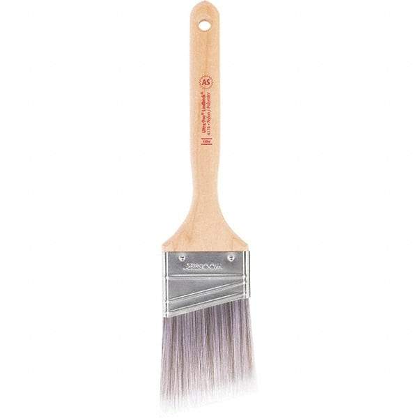 Wooster Brush - 2-1/2" Synthetic Paint Brush - 2-15/16" Bristle Length, Maple Handle - Exact Tool & Supply