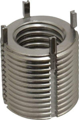 Recoil - 3/4-10 Internal, 1-1/8 - 12 External, 1-1/8" Insert Length, Heavy Duty Keylocking Thread Inserts - Stainless Steel, Passivated Finish, Grade 303 - Exact Tool & Supply
