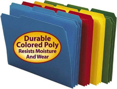 SMEAD - 8-1/2 x 11", Letter Size, Assorted Colors, File Folders with Top Tab - Assorted Tab Cut Location - Exact Tool & Supply