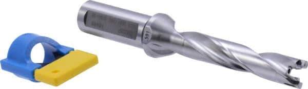 Iscar - 0.591" to 5/8" Diam, 5xD, 2.95" Max Depth, 3/4" Shank Diam, 5.86" OAL, Replaceable-Tip Drill - FCP, ICK, ICK-2M, ICM, ICP, iCP-2M Insert, 55125355 Toolholder, Series SumoCham - Exact Tool & Supply