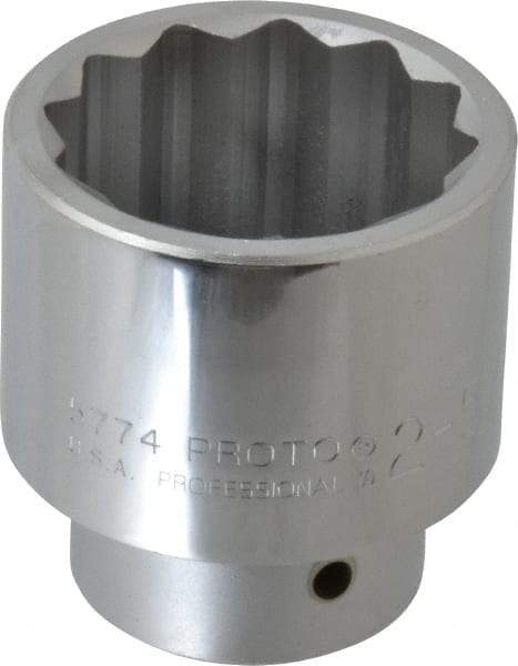 Proto - 2-5/16", 1" Drive, Standard Hand Socket - 12 Points, 3-17/64" OAL, Alloy Steel, Satin Finish - Exact Tool & Supply