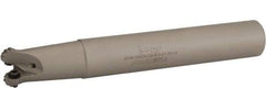 Iscar - 0.53" Cutting Diam, 1" Shank Diam, 1" Max Depth of Cut, Straight Shank Indexable Copy End Mill - 2 Inserts, RC.. 1206 Insert, ERW Toolholder, Through Coolant - Exact Tool & Supply