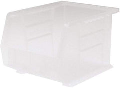 Akro-Mils - 50 Lb. Load Capacity, 10-3/4" Deep, Clear Polymer Hopper Stacking Bin - 7" High x 8-1/4" Wide x 10-3/4" Long - Exact Tool & Supply