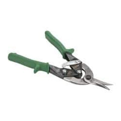 Paramount - 1-1/4" Length of Cut, Right Pattern Aviation Snip - 9-3/4" OAL, Steel Handle, 4047 Molybenum Alloy Steel Blade, 18 AWG Steel Capacity - Exact Tool & Supply