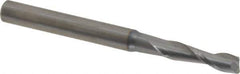 OSG - 5/32", 9/16" LOC, 3/16" Shank Diam, 2" OAL, 2 Flute, Solid Carbide Square End Mill - Single End, TiCN Finish, Spiral Flute, 30° Helix, Centercutting, Right Hand Cut, Right Hand Flute, Series 402 - Exact Tool & Supply