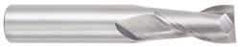 OSG - 1.5mm, 5mm LOC, 3mm Shank Diam, 39mm OAL, 2 Flute, Solid Carbide Square End Mill - Single End, Uncoated, Spiral Flute, 30° Helix, Centercutting, Right Hand Cut, Right Hand Flute, Series 402 - Exact Tool & Supply