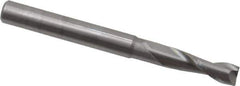 OSG - 4.5mm, 14mm LOC, 5mm Shank Diam, 51mm OAL, 2 Flute, Solid Carbide Square End Mill - Single End, Uncoated, Spiral Flute, 30° Helix, Centercutting, Right Hand Cut, Right Hand Flute, Series 402 - Exact Tool & Supply
