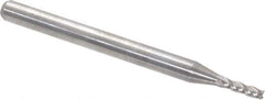 OSG - 1.5mm, 5mm LOC, 3mm Shank Diam, 39mm OAL, 4 Flute, Solid Carbide Square End Mill - Single End, Uncoated, Spiral Flute, 30° Helix, Centercutting, Right Hand Cut, Right Hand Flute, Series 404 - Exact Tool & Supply