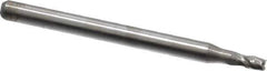 OSG - 2mm, 4mm LOC, 3mm Shank Diam, 39mm OAL, 4 Flute, Solid Carbide Square End Mill - Single End, Uncoated, Spiral Flute, 30° Helix, Centercutting, Right Hand Cut, Right Hand Flute, Series 414 - Exact Tool & Supply