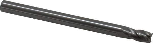 OSG - 4mm, 8mm LOC, 4mm Shank Diam, 51mm OAL, 4 Flute, Solid Carbide Square End Mill - Single End, Uncoated, Spiral Flute, 30° Helix, Centercutting, Right Hand Cut, Right Hand Flute, Series 414 - Exact Tool & Supply