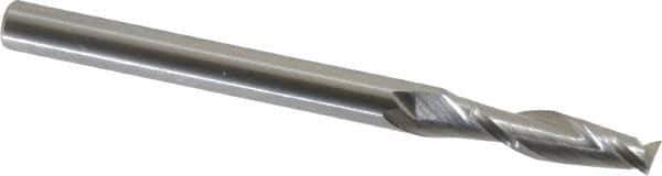 OSG - 4mm, 14mm LOC, 4mm Shank Diam, 51mm OAL, 2 Flute, Solid Carbide Square End Mill - Single End, Uncoated, Spiral Flute, 30° Helix, Centercutting, Right Hand Cut, Right Hand Flute, Series 402 - Exact Tool & Supply