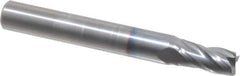 OSG - 7/32", 7/16" LOC, 1/4" Shank Diam, 2" OAL, 4 Flute, Solid Carbide Square End Mill - Single End, TiCN Finish, Spiral Flute, 30° Helix, Centercutting, Right Hand Cut, Right Hand Flute, Series 414 - Exact Tool & Supply