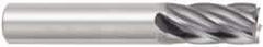 OSG - 5/16", 13/16" LOC, 5/16" Shank Diam, 2-1/2" OAL, 6 Flute, Solid Carbide Square End Mill - Single End, Uncoated, Spiral Flute, 30° Helix, Centercutting, Right Hand Cut, Right Hand Flute, Series 461 - Exact Tool & Supply