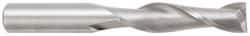 OSG - 1/4", 1-1/8" LOC, 1/4" Shank Diam, 3" OAL, 2 Flute, Solid Carbide Square End Mill - Single End, TiCN Finish, Spiral Flute, 30° Helix, Centercutting, Right Hand Cut, Right Hand Flute, Series 462 - Exact Tool & Supply