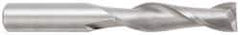 OSG - 1/4", 1-1/8" LOC, 1/4" Shank Diam, 3" OAL, 2 Flute, Solid Carbide Square End Mill - Single End, TiCN Finish, Spiral Flute, 30° Helix, Centercutting, Right Hand Cut, Right Hand Flute, Series 462 - Exact Tool & Supply