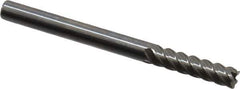 OSG - 1/8", 1/2" LOC, 1/8" Shank Diam, 1-1/2" OAL, 5 Flute, Solid Carbide Square End Mill - Single End, Uncoated, Spiral Flute, 45° Helix, Centercutting, Right Hand Cut, Right Hand Flute, Series 455C - Exact Tool & Supply
