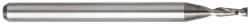 OSG - 1.52mm, 0.188" LOC, 1/8" Shank Diam, 1-1/2" OAL, 2 Flute, Solid Carbide Square End Mill - Single End, Uncoated, Spiral Flute, 30° Helix, Centercutting, Right Hand Cut, Right Hand Flute, Series 492 - Exact Tool & Supply