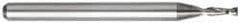 OSG - 1.52mm, 0.188" LOC, 1/8" Shank Diam, 1-1/2" OAL, 2 Flute, Solid Carbide Square End Mill - Single End, Uncoated, Spiral Flute, 30° Helix, Centercutting, Right Hand Cut, Right Hand Flute, Series 492 - Exact Tool & Supply