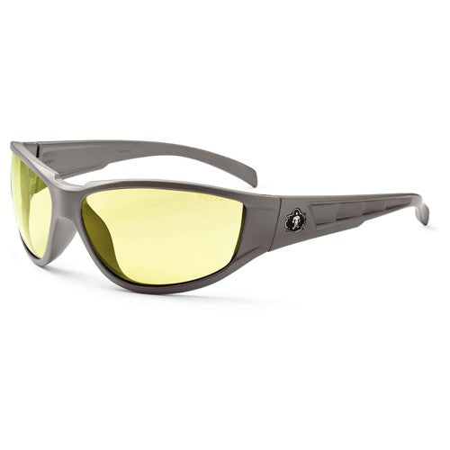 Njord Yellow Lens Matte Gray Safety Glasses - Exact Tool & Supply