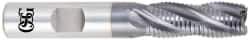 OSG - 1-1/4" Diam, Fine Pitch, 4" LOC, 6 Flute Cobalt Roughing Square End Mill - TiCN Finish, 6-1/2" OAL, 1-1/4" Shank Diam, Single End, 30° Helix - Exact Tool & Supply
