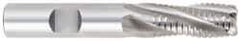 OSG - 2" Diam, 6" LOC, 6 Flute Cobalt Roughing & Finishing Square End Mill - Uncoated, 9-3/4" OAL, 2" Shank Diam, Weldon Shank, 30° Helix, Centercutting, Long Length - Exact Tool & Supply