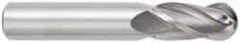 OSG - 1" Diam, 2-1/4" LOC, 4 Flute Solid Carbide Ball End Mill - TiCN Finish, Single End, 5" OAL, 1" Shank Diam, Spiral Flute - Exact Tool & Supply