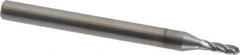 OSG - 1/16" Diam, 3/16" LOC, 4 Flute Solid Carbide Ball End Mill - TiCN Finish, Single End, 1-1/2" OAL, 1/8" Shank Diam, Spiral Flute - Exact Tool & Supply