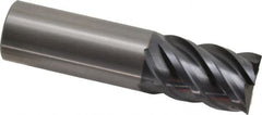 OSG - 1", 1-1/2" LOC, 1" Shank Diam, 4" OAL, 5 Flute, Solid Carbide Square End Mill - Exact Tool & Supply