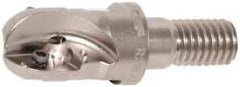 Seco - 1/2" Cut Diam, 0.43" Max Depth of Cut, 0.9" OAL, Indexable Ball Nose End Mill - M08 Modular Connection, R218.20 Toolholder, 218.20-0.250.R Insert - Exact Tool & Supply