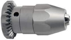 Accupro - 3/8-24, 0.3 to 3.18mm Capacity, Threaded Mount Stainless Steel Drill Chuck - Keyed & Keyless Hybrid, 27mm Sleeve Diam, 44.5mm Open Length - Exact Tool & Supply
