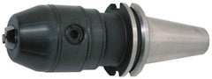 Accupro - CAT40, 1/32 to 1/2" Capacity, Integral Shank Drill Chuck - Keyed, Taper Shank - Exact Tool & Supply