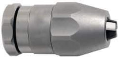 Accupro - 3/8-24, 0.3 to 7.39mm Capacity, Threaded Mount Stainless Steel Drill Chuck - Keyless, 30mm Sleeve Diam, 56mm Open Length - Exact Tool & Supply